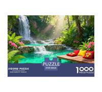 Piscine de la Vallée de la Forêt Pluviale Puzzle en Bois Imperméable DIY Puzzles De 1000 Pièces pour Adultes Impossible Jeux De Stimulants