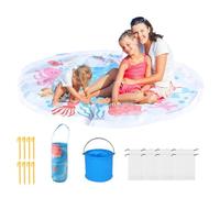 Piscine de Plage pour - durables Piscine de pagayage avec Tapis de Plage et Seau à Eau, Facile à Construire | Sable - Protection de l'eau extérieure Toys pour Filles garçons