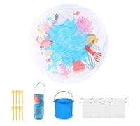 Piscine de Plage pour Tout-Petits | Jeux De Plage avec Seau Arrosoir | Jeu d'eau Été Imperméable pour Pique-Nique Voyage Loisirs en Extérieur