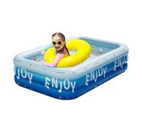 Piscine de souffle - tube rectangulaire gonflable, résistant aux UV pour la cour, un matériau de fuite solide avec une configuration facile, une piscine d'eau portable pour les activités d'été de plag