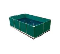 Piscine d'étang à Poissons en PVC étanche, Portable, réservoir d'eau d'extérieur en Toile avec Valve de vidange for la Culture du Poisson et Le Jardinage, 1 pièce(Green,100x100x80cm)