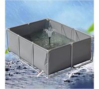 Piscine d'étang à Poissons en Toile PVC-réservoir d'eau extérieur Multifonctionnel avec vanne de vidange for l'élevage de Poissons et de crevettes d'eau salée(Gray,150x100x60cm)