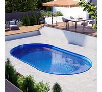Piscine En Acier Enterrée ovale NEWSKYBLUE 700- h. 150 cm DELUXE - Versione EASY