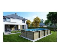 Piscine bois Aqua 8,50 x 4,35 x h1,45m - A sceller