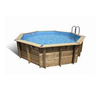 Piscine en BOIS OCEA diam 430 x 120 cm - Liner Gris