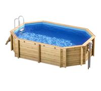 Piscine en bois octogonale Procopi - BWT Pool Tropic 4,95 x 3,45 x 1,20 m