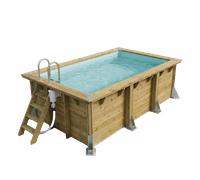 Ubbink Piscine en bois Azura 250 x 450 x 126 cm H - Liner bleu