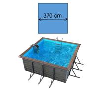 Piscine en bois rectangulaire WATERCLIP - Egine - 3,70 x 3,70 x 1,47 m - Filtre à sable - Hors-sol