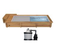 Piscine bois Urbaine 6 x 2.50 x 1.33 avec volet intégré et options coffre filtration et filtre à sable