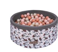 Piscine en mousse Flumi 90x40 cm avec 200 balles ∅7 cm – ours + balles pêche