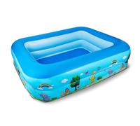 Piscine Enfant, 115 x 83 x 33 CM Piscine Gonflable, Pataugeoire Gonflable, Piscines Rectangulaire, Piscines Gonflables Enfant, Pisciness Pataugeoire Intérieur et Extérieur