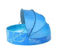 Piscine Enfant avec ombrage | Pliable pour Jeux d'eau Estivaux Diamètre 120 x Hauteur 30 Centimètres - Piscine avec Protection Solaire | pour garçons et Filles Jardin Natation Plage Parc extérieur