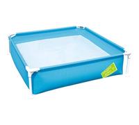 Piscine enfant carrée - ZUUKO - Dimensions 122x122x30 cm - Volume d'eau 409 L - Multicolore: Vert, Rose, Bleu