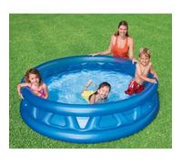 Piscine Enfant - INTEX - Soft Side Pool - Rectangulaire - Capacité 666L - Bleu