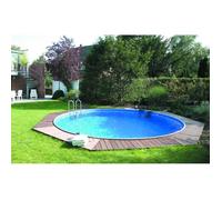 Piscine enterrée en acier - Diamètre 5m x Hauteur 1,50m - Couleur bleu - Kit complet de construction