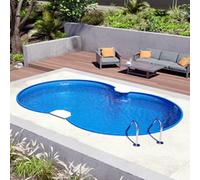 Piscine enterrée en acier en forme de huit NEWSKYBLUE 625-h.120-DELUXE - Versione EASY