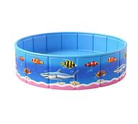 Piscine extérieure ronde pliable - à coque rigide avec cadre rigide sur le thème de la mer, pour eau souterraine pour sans gonflage, kit pour éclaboussures d'eau pour fêtes