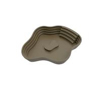 Piscine extra large avec surface antidérapante et aqua/terrestre pour animaux domestiques avec bain de soleil et plateau d'appât