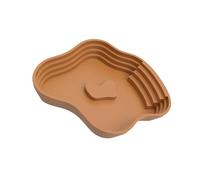 Piscine extra large avec surface antidérapante et aqua/terrestre pour animaux domestiques avec bain de soleil et plateau d'appât