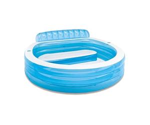 Piscine familiale avec Banquette intégrée Intex-Bleu,INTEX 57190