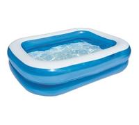 Piscine familiale translucide - BESTWAY - Rectangulaire - 2 boudins - 201 x 150 x 51 cm - Bleu