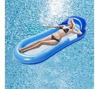 Piscine Fauteuil Gonflable, Fauteuil Inclinable Semi immergé Filet Matelas Gonflable, Fauteuil Gonflable Piscine, Matelas Piscine Gonflable, Matelas Filet Piscine, Adulte pour Plage, Bassins Fêtes