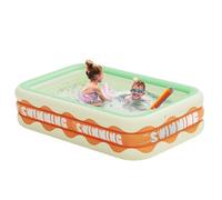 Piscine Gonflable 130 x 90 x 50 Cm | Piscines Gonflables Rectangulaire | Piscine Enfant Familiale Pliable pour Jardin,Extérieur,Balcon Fête D'été