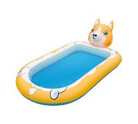 Piscine Gonflable, 180 Cm X 100 Cm X 54 Cm, Pataugeoire Rectangulaire En Forme De Husky, Fontaine Gonflable D'extérieur, Adaptée Aux Fêtes Aquatiques Estivales Pour Adolescents Et Adultes (boîte Color