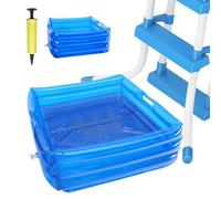 Piscine gonflable - 35 x 35 x 14 cm - Avec pompe à ballon - Accessoire de piscine portable - En PVC - Multifonction - Pour piscine, maison, spa (A)