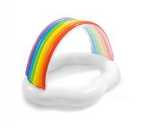 Piscine gonflable avec parasol pour enfants,design d'arbre AMP,île tropicale,jeu d'eau amusant en plein air,1 à 3 ans - Type rainbow