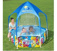 Piscine Gonflable - Bestway - Steel Pro - Ø183x51 cm - Parasol UPF 40+ - Animaux Marins - 3 ans+