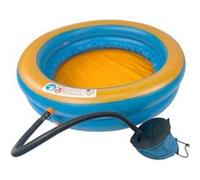 PISCINE GONFLABLE BUBBLE 100 x 100 x 20 Bleu & Orange G