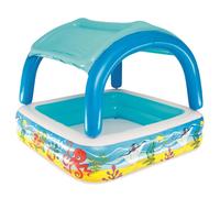 Piscine gonflable carrée avec parasol amovible anti UV