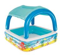 Piscine gonflable carrée avec parasol amovible anti UV