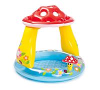Intex Pools – Piscine gonflable enfant – Pataugeoire carrée Champignon – 102x89 cm, 45 L
