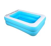 Piscine Gonflable de Jardin, Pataugeoire rectangulaire Gonflable, Bleue, Plusieurs Tailles(181 * 141 * 46cm)
