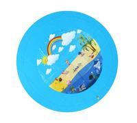 Piscine Gonflable D'enfants D'eclaboussure De Modèle De Dessin Anime Mignon Bleu De Pvc Pour Les Jouets Exterieurs, La Mer Et L'arc-En-Ciel