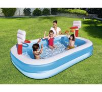 Piscine gonflable enfant avec panier de basket - 2.54 x 1.68 x 1.02 m