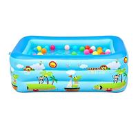 Piscine Gonflable Enfant - Pliable Résistant Aux UV Portable Grande Dimension | Piscine Gonflable Carrée Extérieure - pour Temps Chaud, Jardin, Arrière-Cour, Patio, Pelouse, Fête Et Parc Aquatique