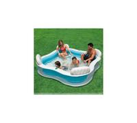 Piscine gonflable - - carrée familiale avec sièges