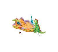 Piscine gonflable Intex Dino Park 56139NP avec toboggan volcan, jets d'eau et 6 balles Violet/Multicolore