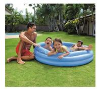 Piscine gonflable INTEX pour enfant 3 boudins - Ø1,47m - Bleu cristal