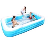 Piscine Gonflable， Piscine familiale pataugeoire Grande Piscine privée Ovale Jardins extérieurs Support épaississement été d'été