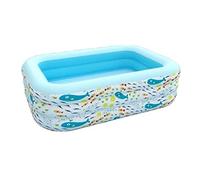 Piscine Gonflable, Piscine Gonflable Automatique, pataugeoire rectangulaire à 3 Anneaux, Piscine familiale épaissie for Adultes, d'été(210 * 135 * 60cm)