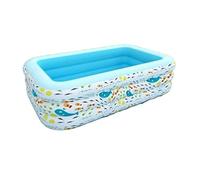 Piscine Gonflable, Piscine Gonflable Automatique, pataugeoire rectangulaire à 3 Anneaux, Piscine familiale épaissie for Adultes, d'été(305 * 175 * 60cm)