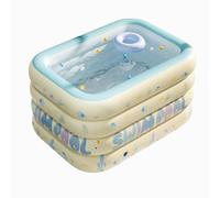 Piscine Gonflable, Piscine Pataugeoire, Piscines Gonflables Rectangulaire, Piscine Enfant Adulte Familiale pour Jardin, Extérieur, Balcon Fête D'été(B,180CM/71IN)