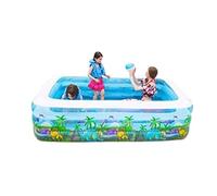 Piscine Gonflable Portable Piscine Gonflable De Salon Familiale Épaissie Rectangulaire Hors Sol Jardin Pelouse Extérieur(360x180x66cm)