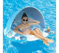 Piscine gonflable pour adultes, chaise longue flottante de piscine, gonflables de piscine avec porte-gobelet, chaise longue de radeau flottante de lac, flottante pour vacances à la plage d'été (chaise