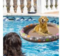 Piscine gonflable pour animaux de compagnie - hamac de natation pour chien, lit flottant, jouet d'eau résistant, anneau de natation printanier | Piscine d'été extérieure amusante pour chiots