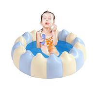 Piscine gonflable pour enfant - Piscine portable de 100 cm avec rayures rétro - Centre de jeux d'eau carré - Essentiels pour les loisirs d'été et les excursions à la plage - Pataugeoire pour